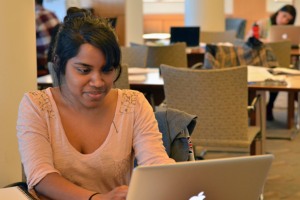 Student at laptop