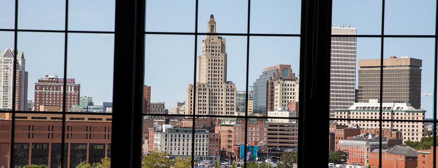 Providence skyline from a window